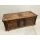 An 18th century style panelled pine coffer, width 146cm, depth 63cm, height 54cm***CONDITION - Image 1 of 3