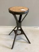 An industrial style stool, height 68cm