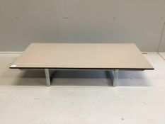 An Italian rectangular coffee table, width 120cm, depth 57cm, height 20cm