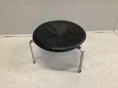A Poul Kjaerholm PK20 circular stool, diameter 53cm, height 34cm