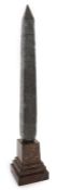 A 19th century Grand Tour style bronzed model of Cleopatra's Needle standing upon a stepped