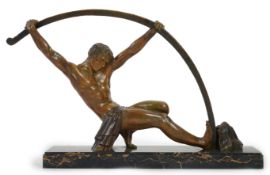 Demétre Haralamb Chiparus (1886-1947), a French Art Deco bronzed spelter group, 'Le Bendeur',