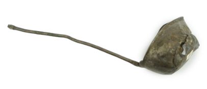 A silver ladle, Roman or Gandhara, c. late 1st century BC - early 1st century A.D., the bowl with