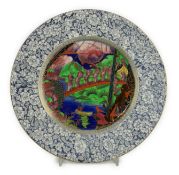 A Wedgwood Fairyland lustre ‘Lincoln’ plate, designed by Daisy Makeig Jones, decorated in the Roc