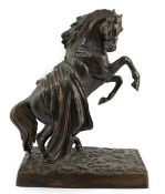Jakob Freiherr Clodt von Jürgensburg (Russian, 1805-1867), a bronze of a rearing horse, signed in