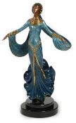 Romain de Tirtoff Erté (Russian, 1892-1990), a cold painted bronze figure ‘Ecstasy’, signed and