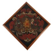 A William IV oil on canvas hatchment, bearing the arms of Sir Colquhoun Grant (1772-1835), 159 x