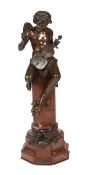 Jean Bulio (French, 1827-1911), a 19th century French bronze 'Enfant Charmeur' modelled as Cupid