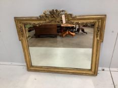 A 19th century French giltwood and composition wall mirror, width 84cm, height 70cm. Condition -
