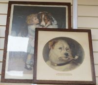 From the Studio of Fred Cuming. Two vintage Pears colour lithographs, comprising 'A quiet pipe'