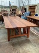 A Thomas Moser cherrywood ‘Readers’ library table, width 279cm, depth 122cm, height 76cm.