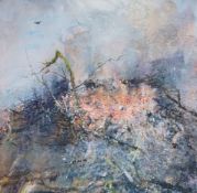 From the Studio of Fred Cuming. Terence Pilcher (20th. C), contemporary oil on board, ‘Bonfire’,
