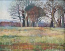 From the Studio of Fred Cuming. Eldrick, impressionist oil on board, Woodland landscape, signed,