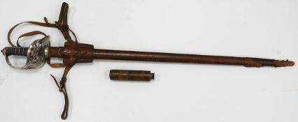 An 1895 pattern infantry officer’s sword by Wilkinson, proof number 34431, blade 82cm, in it’s