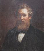 19th century, oil on canvas, Portrait of John Hewetson, stamped to the canvas verso together with