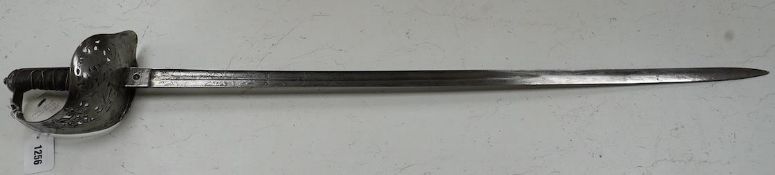 A Victorian 1897 pattern Royal Engineers officer’s sword by Wilkinson, No. 27191, etched with