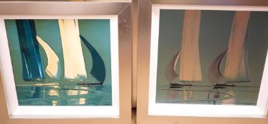 Duncan MacGregor (contemporary), hand embellished glazed canvas, ‘Sparkling Reflections I’,