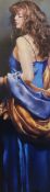 § § Robert Lenkiewicz (1941-2002), offset lithograph, 'Karen in Blue', signed in pencil and