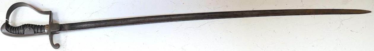 A Prussian artillery sword, etched blade, regulation hilt, blade 81cm. Condition - fair, well worn *