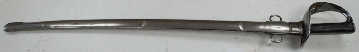 An 1893 pattern Cavalry Trooper’s sword, first issued to the 9th Lancers, and subsequently to the