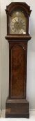Edward Faulkner, London, a George III burr walnut cased eight day longcase clock, with an arched