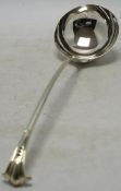 A George III silver Onslow pattern soup ladle, by James Tookey, London, 1766, 34.8cm, 5oz. Condition