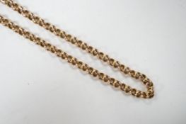 A modern 9ct gold chain, 60cm, 10.1 grams. Condition - good