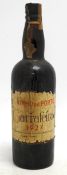 A bottle of 1927 Garrafeira port. Condition - sealed, some damage to labels, but contents unknown