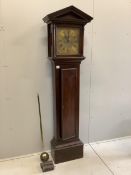 A George III style mahogany eight day longcase clock, marked John Worsfold, Dorking, height 199cm.