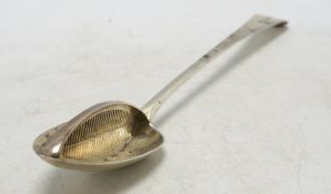 A George III silver Old English pattern basting/straining spoon, Smith & Fearn, London, 1791, 29.