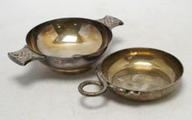 A modern Scottish silver Quaich, Francis Howard Ltd, Edinburgh, 2000, 14.3cm, together with a modern
