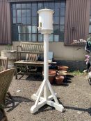 A handmade painted dovecote on stand, height 210cm. Condition - good