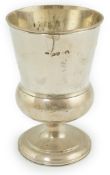 A George IV silver pedestal vase, by Soloman Royes, London, 1821, height 15.1cm, 7.9oz.**