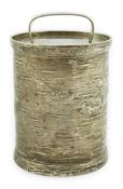 A mid 19th century Russian 84 zolotnik silver circular pot and cover, master Dmitry Orlov, Moscow,