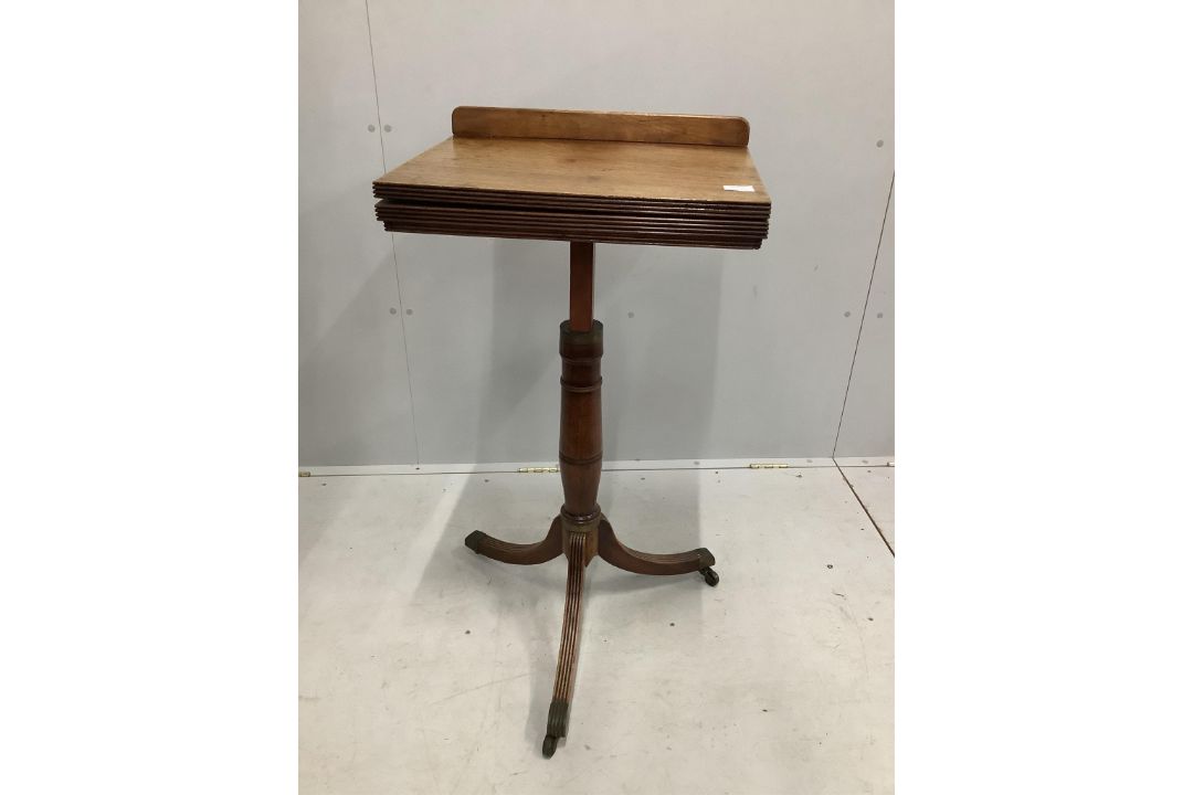 A Regency mahogany telescopic reading stand, width 53cm, depth 47cm. Condition - fair - Image 2 of 2
