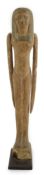 An Egyptian painted gesso and wood portrait statuette of a woman, probably Middle Kingdom, 12th dyna