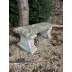 Two reconstituted stone benches, one curved, width 110cm, height 40cm, the other straight, width - Image 5 of 6