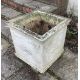 A pair of square reconstituted stone planters, height 50cm, width 50cm. planting removed, - Image 2 of 3