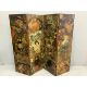 A Victorian four fold scrap screen, each panel width 57cm, height 186cm. Condition - fair to good - Image 2 of 2