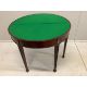 An Edwardian inlaid mahogany demi lune card table, width 91cm, height 73cm. Condition - top - Image 2 of 2