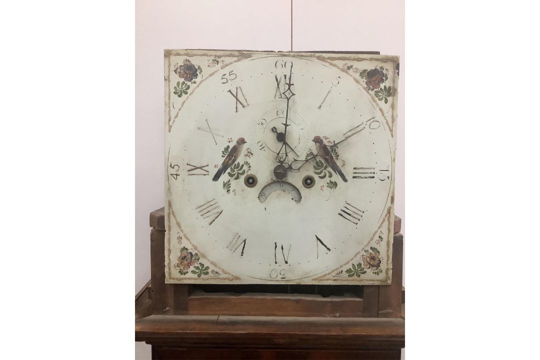 An early 19th century oak and mahogany banded eight day longcase clock, height 206cm. Condition - - Image 2 of 4