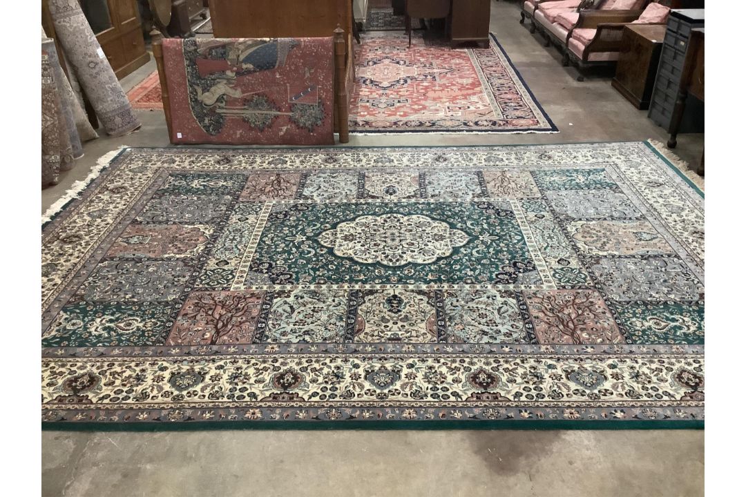 A large Indian Kashmir carpet, 420 x 300cm. Condition - good - Image 2 of 3