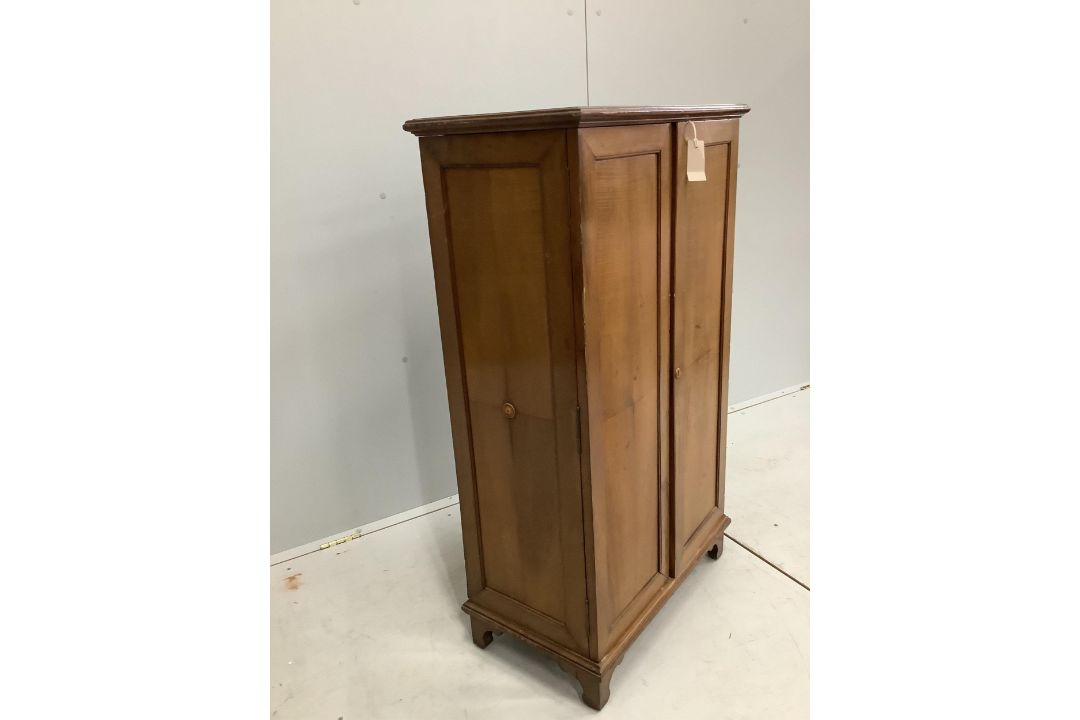 An early 20th century walnut office cabinet fitted with nine deep drawers, width 61cm, height 106cm. - Image 4 of 5