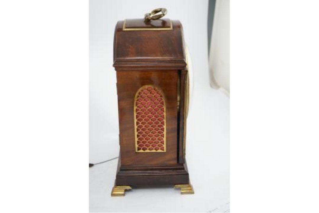 Jefferys & Ham, Salisbury Square, London. A George III eight day repeating bracket clock in arched - Image 4 of 6