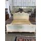 A Louis XVI style painted bed frame, width 171cm, length 201cm, height 120cm. Condition - fair - Image 1 of 3