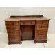 A Victorian mahogany kneehole desk, fitted nine small drawers, width 125cm, height 78cm. Condition - - Image 2 of 3
