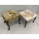 Two Victorian rosewood and mahogany dressing stools, largest width 42cm, height 42cm. Condition - - Image 1 of 2