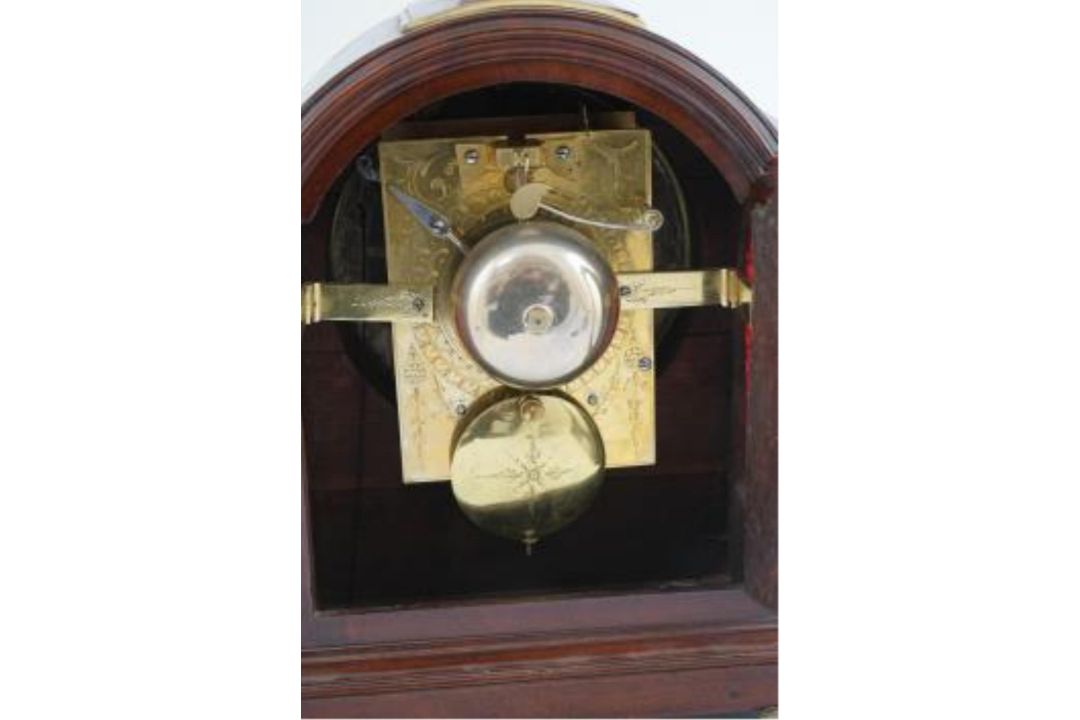 Jefferys & Ham, Salisbury Square, London. A George III eight day repeating bracket clock in arched - Image 6 of 6