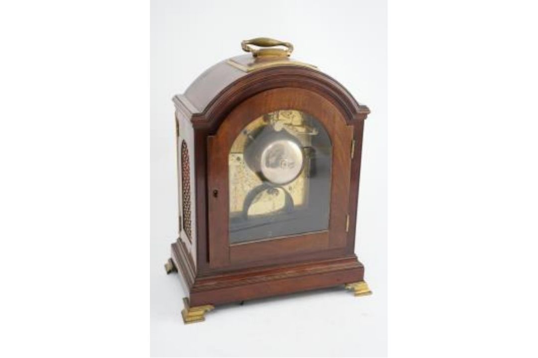 Jefferys & Ham, Salisbury Square, London. A George III eight day repeating bracket clock in arched - Image 5 of 6