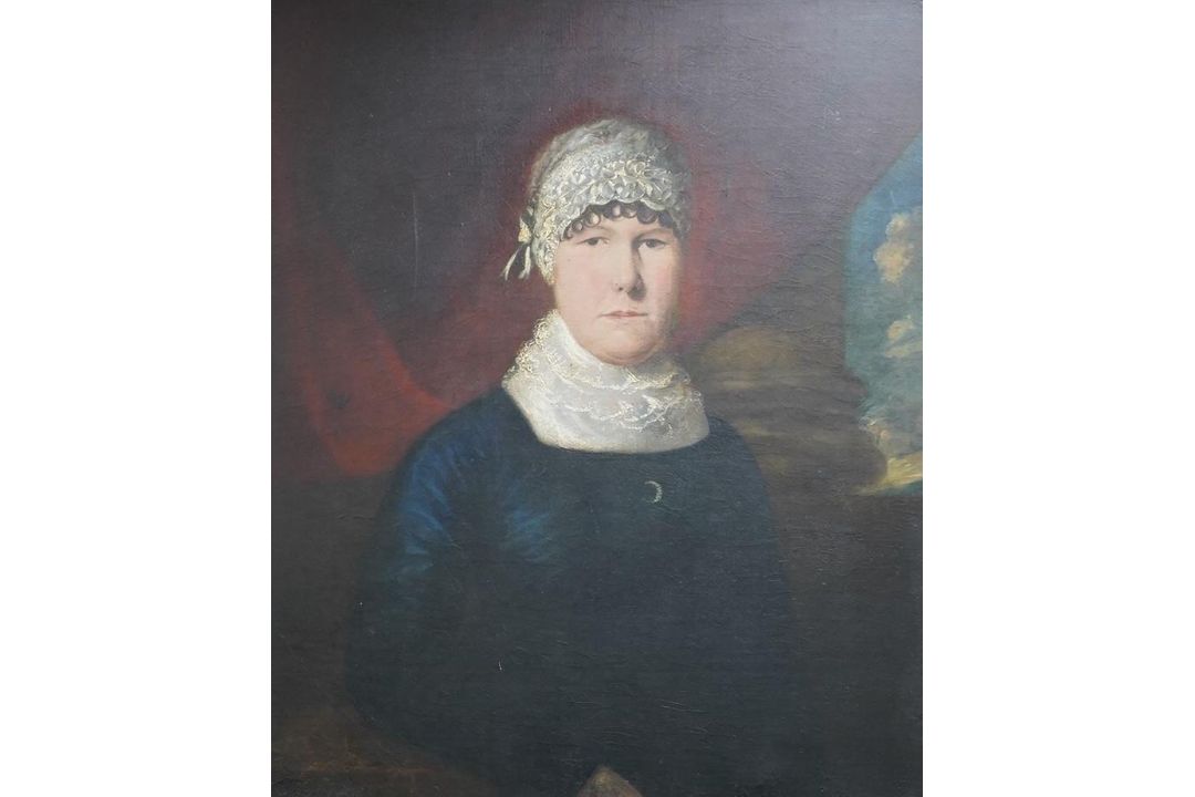 Attributed to Ozias Humphry (1742-1810), oil on canvas, portrait of a lady, label verso, 75 x - Image 1 of 2